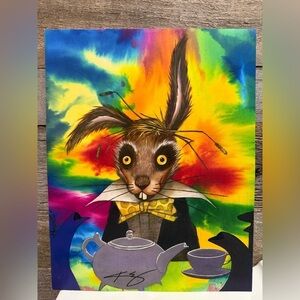 March Hare Art Piece Print By Kevin Eslinger Tie Dye